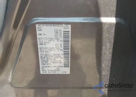 2015 Nissan Pathfinder Platinum from USA, damaged, VIN 5N1AR2MMXFC603494